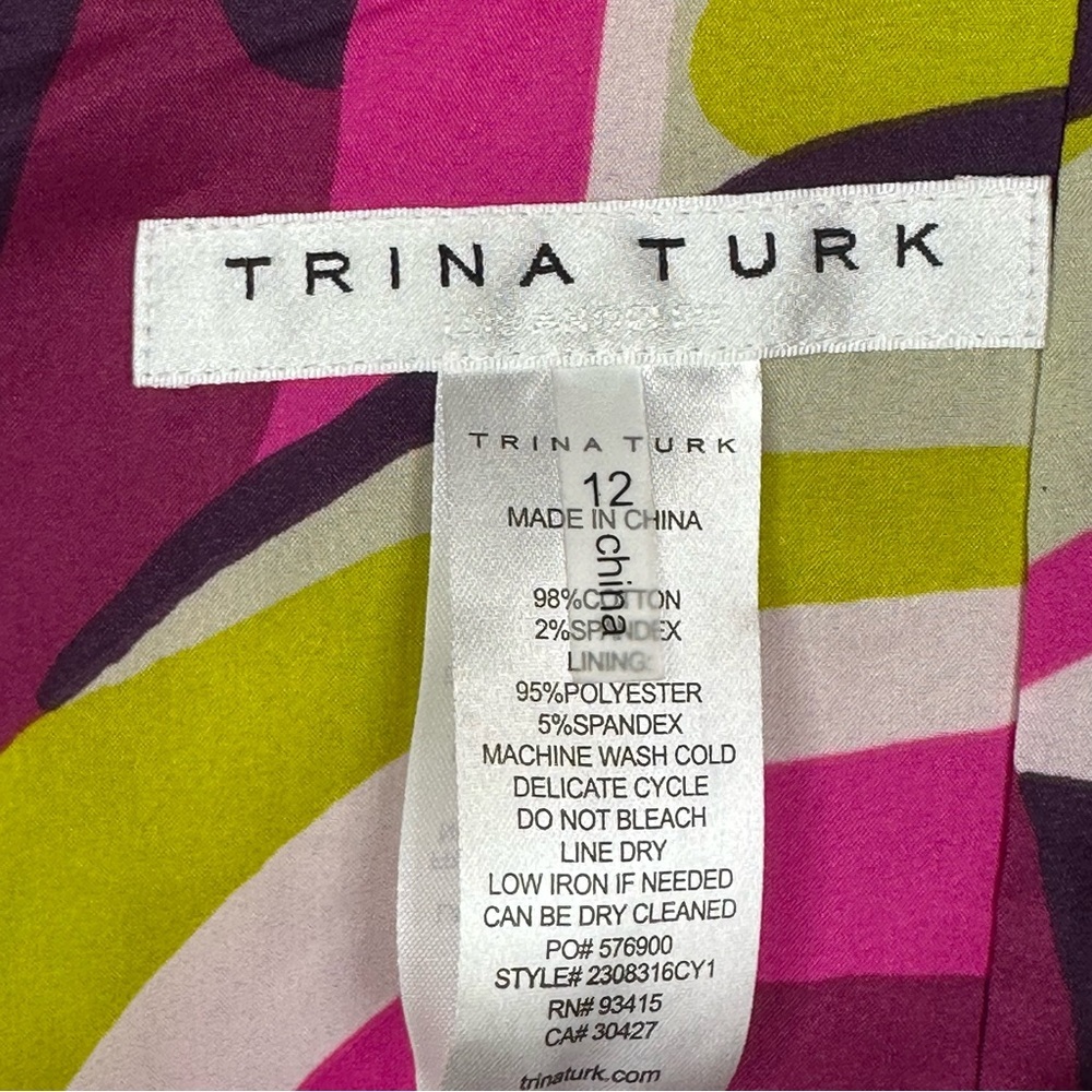 TRINA TURK Boroughs Corduroy Button Front Minidress In Trina Pink. Sz: 12 - Picture 8 of 9